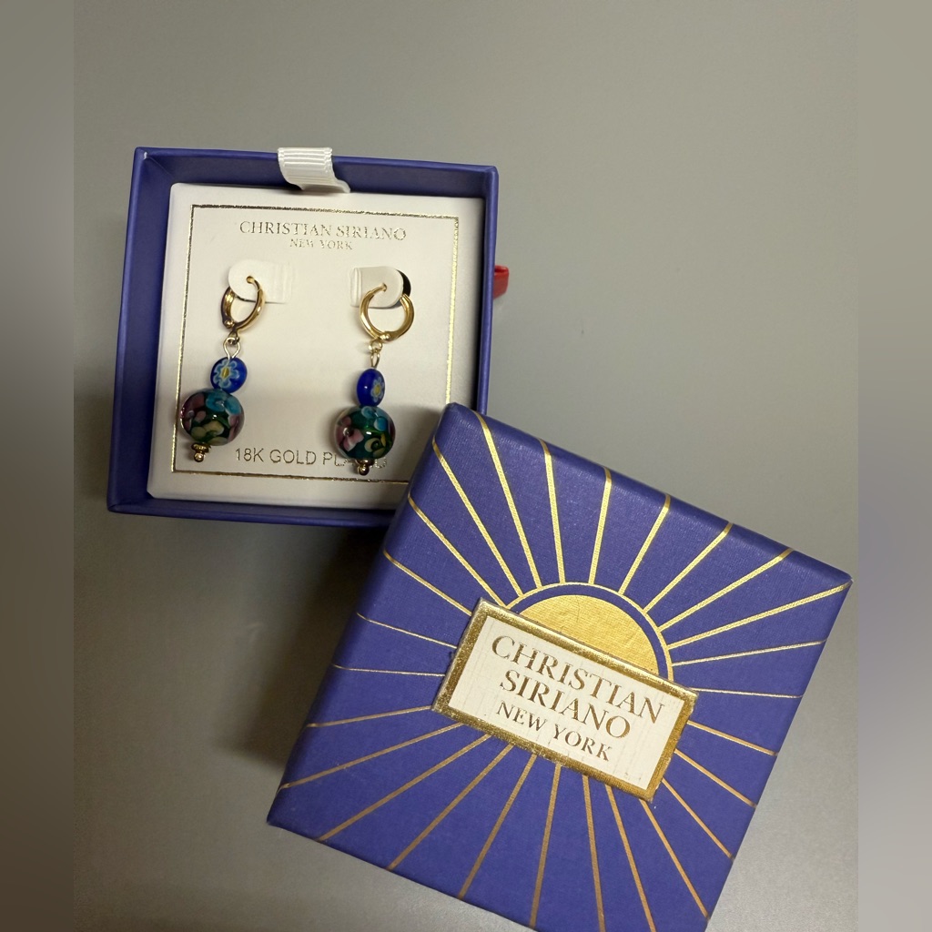New Christian Siriano Gold Tone 18k Gold Plated Earrings 20$
